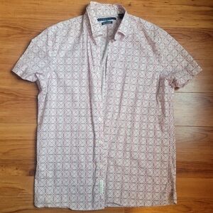 Perry Ellis Men's Pink Patterned Casual Shirt